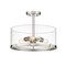 Z-Lite Callista 3 Light Semi Flush Mount, Polished Nickel & Clear 3032SF-PN - alternate 1